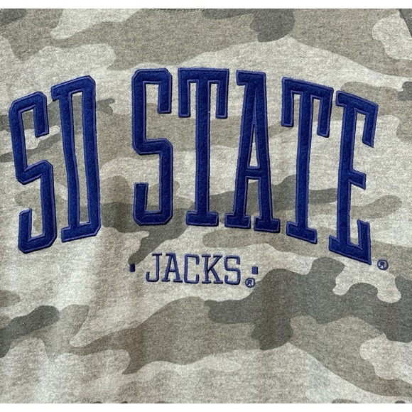 Pressbox South Dakota State Jackrabbits Women's Raglan Camo Sweatshirt Size L - Picture 3 of 12